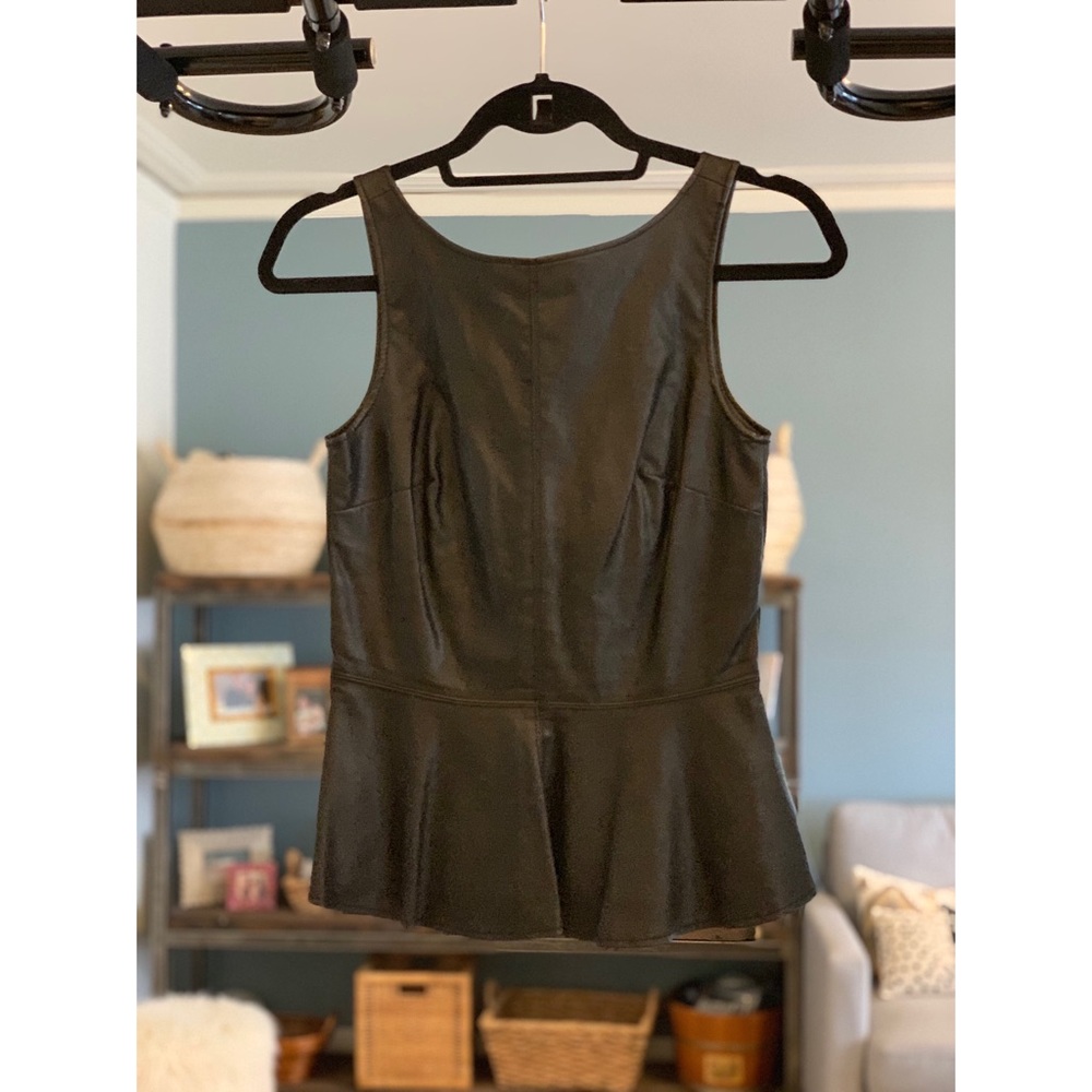 Zara faux leather peplum top